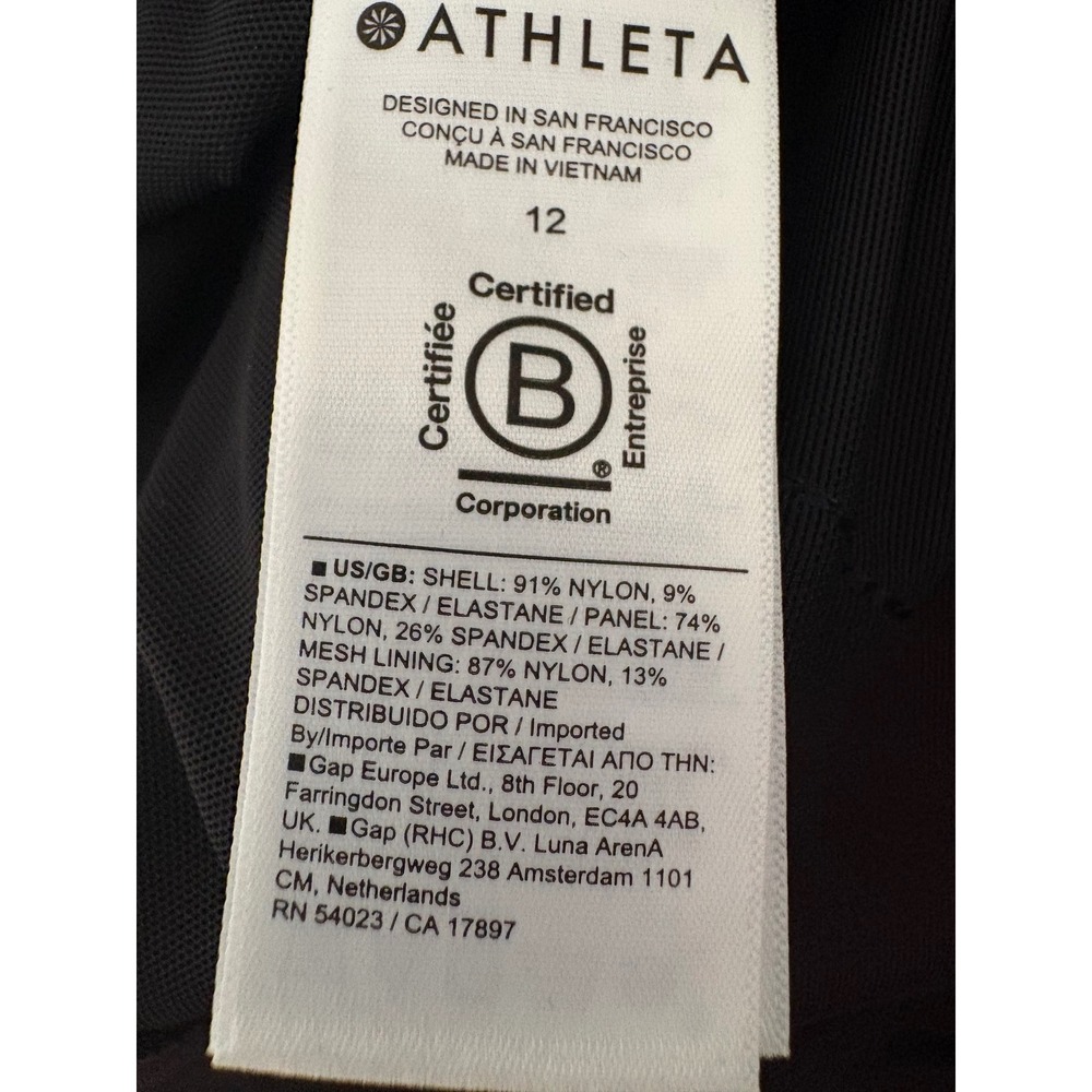 Athleta Women Headlands Hybrid Cargo Tight Size 12 Black Hiking Trekking Pants - Picture 12 of 13